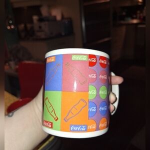 Vintage 1995 Coca-Cola Pop Art Design Mug